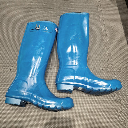 Hunter Mens Wellington Boots Blue UK8/US9